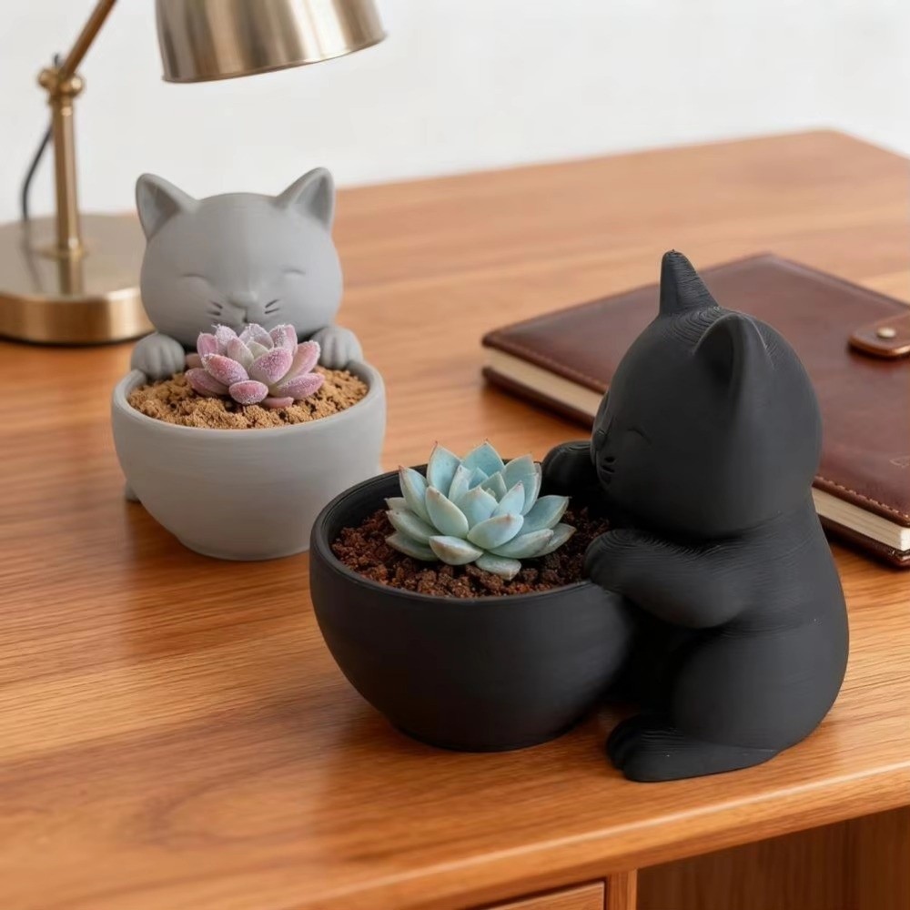 Plant Desk Mini - Mini Small Flowerpot with Drainage Holes