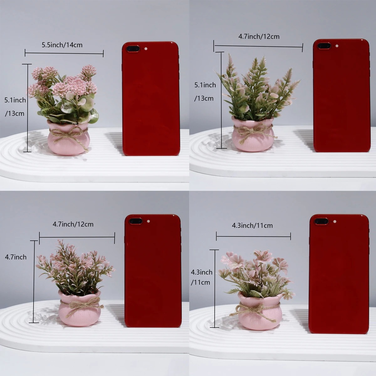 Mini Artificial Pink Series Fl - Plant Desk Mini 评论和价格