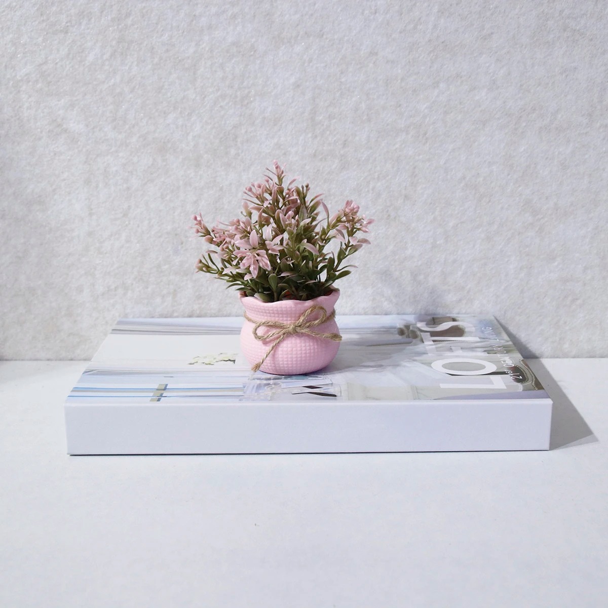 Mini Artificial Pink Series Fl - Plant Desk Mini 评论和价格
