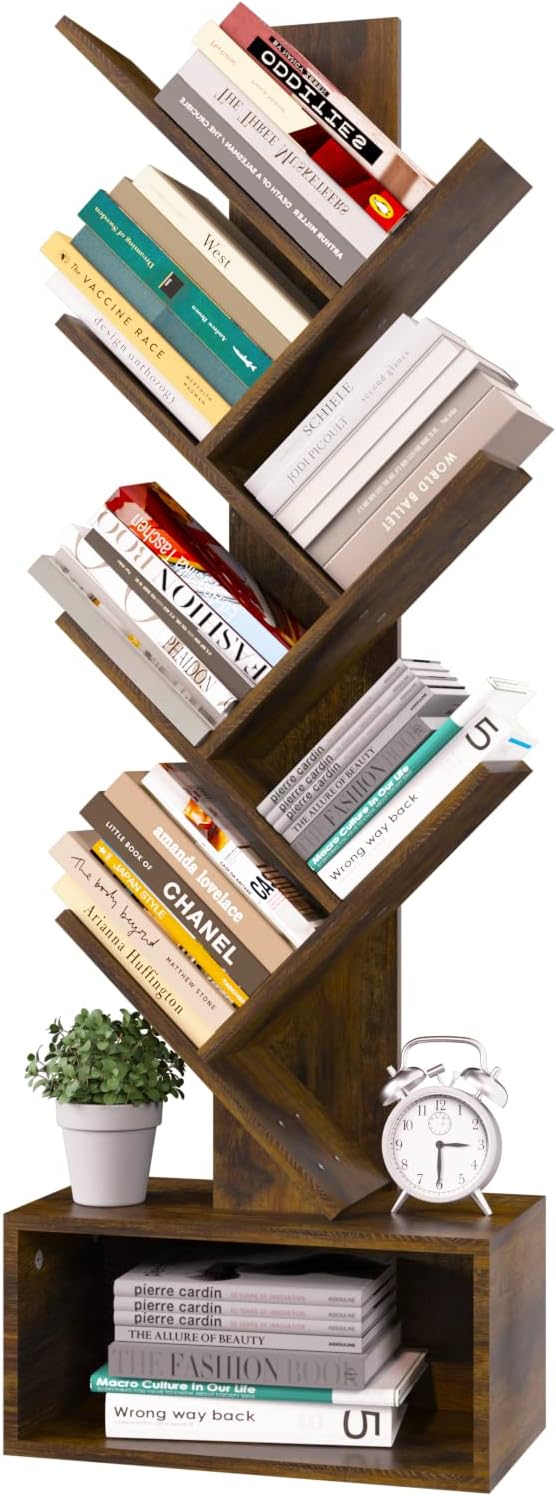 Yoobure Tree Bookshelf - 6 She - Bookcase Wood Shelf 评论和价格