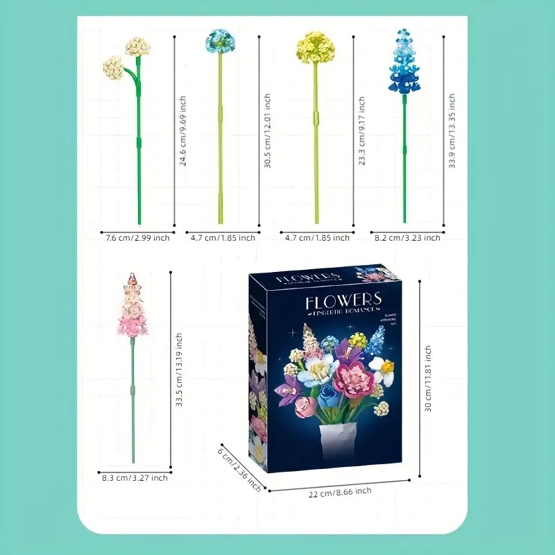 865pcs Rose, Narcissus, Hydran - Home Office Building 评论和价格