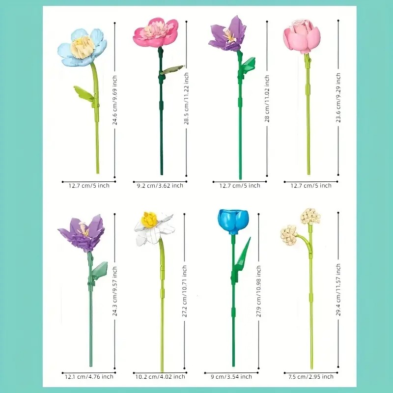 865pcs Rose, Narcissus, Hydran - Home Office Building 评论和价格