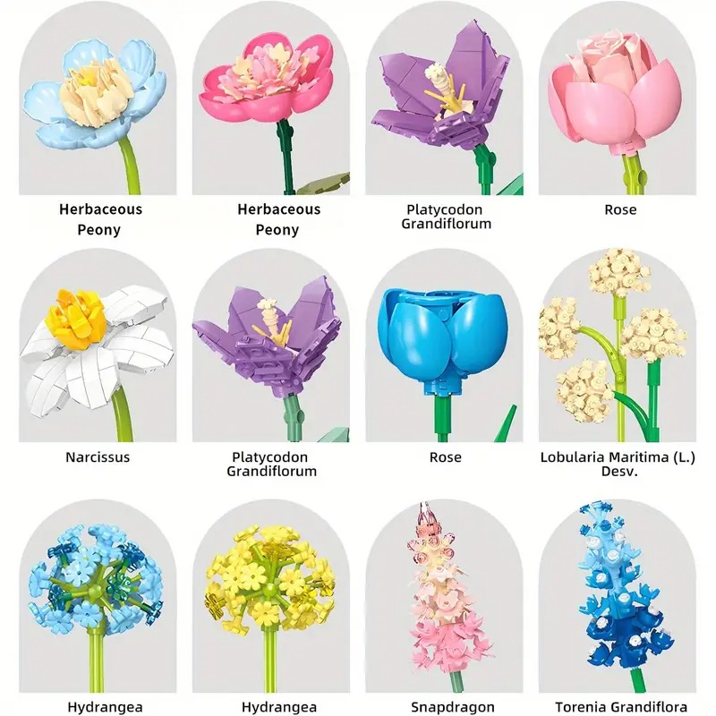 865pcs Rose, Narcissus, Hydran - Home Office Building 评论和价格