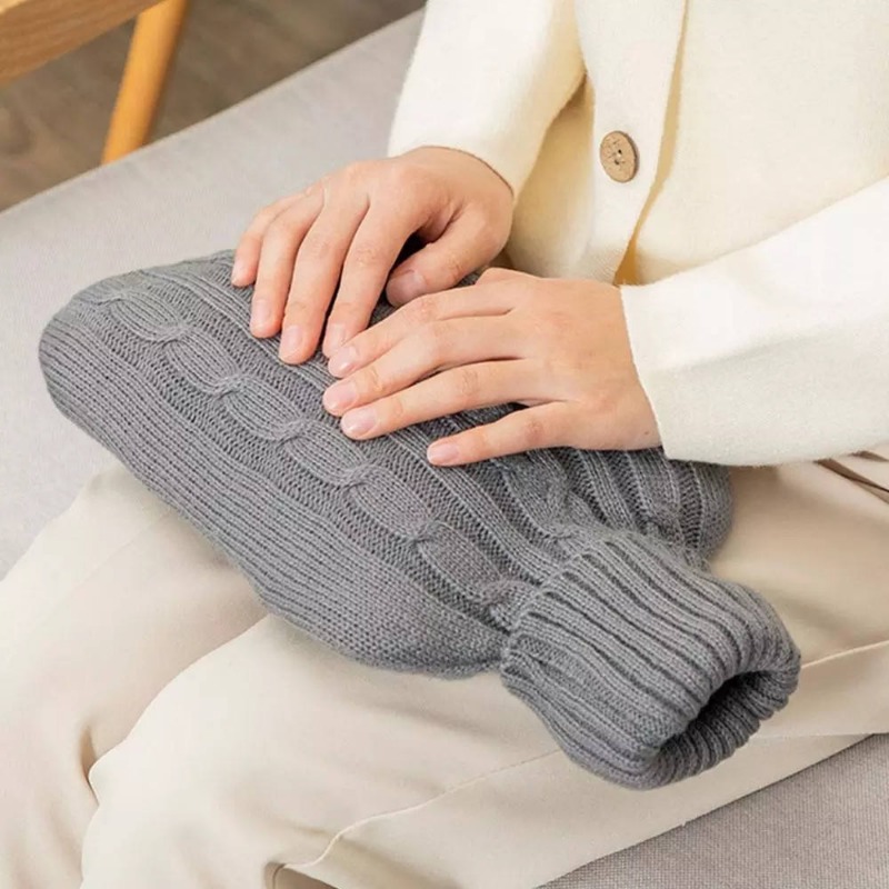 1pcsGray Hot Water Bottle Cove - Home Office Cozy 评论和价格