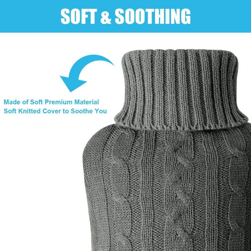 1pcsGray Hot Water Bottle Cove - Home Office Cozy 评论和价格