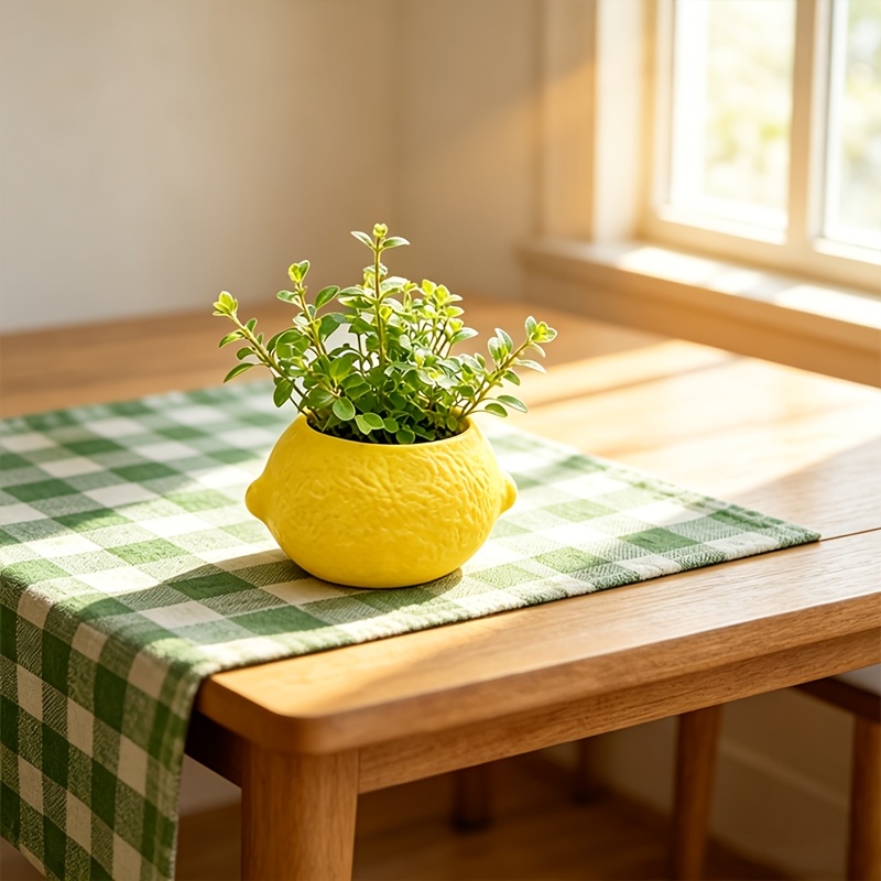 Lemon Shape Decorative Planter - Plant Desk Mini 评论和价格