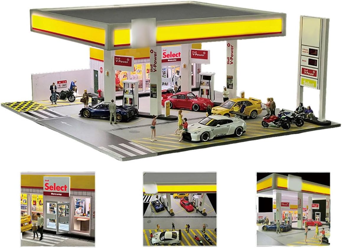 1/64 Scale Miniature Shell Gas - Home Office Building 评论和价格