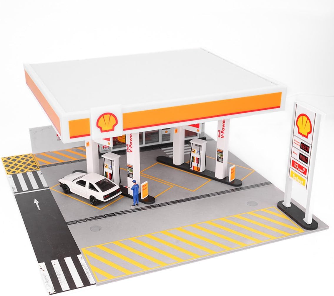 1/64 Scale Miniature Shell Gas - Home Office Building 评论和价格