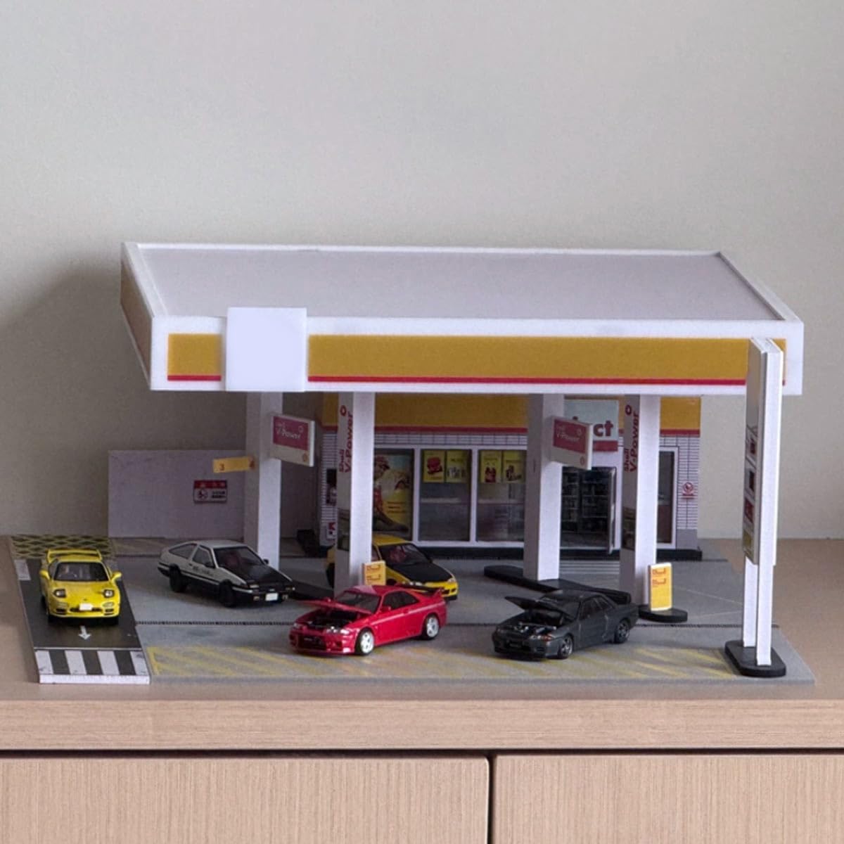 1/64 Scale Miniature Shell Gas - Home Office Building 评论和价格