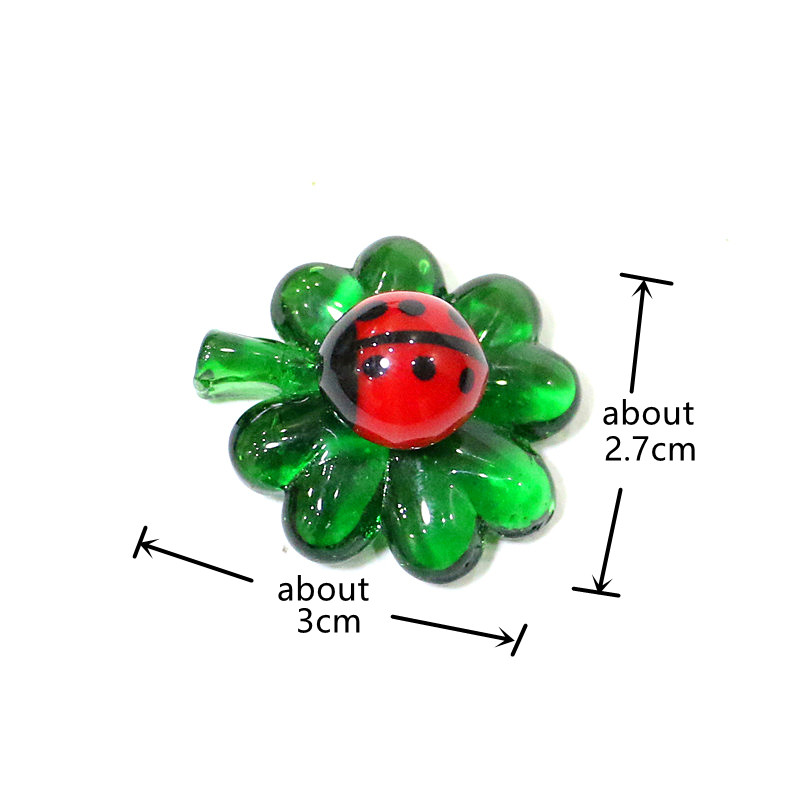 5pcs Green Mini Glass Four-Lea - Plant Desk Mini 评论和价格