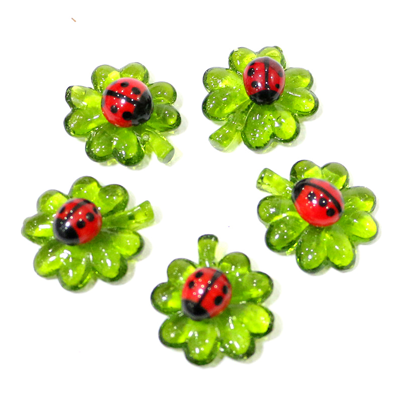 5pcs Green Mini Glass Four-Lea - Plant Desk Mini 评论和价格