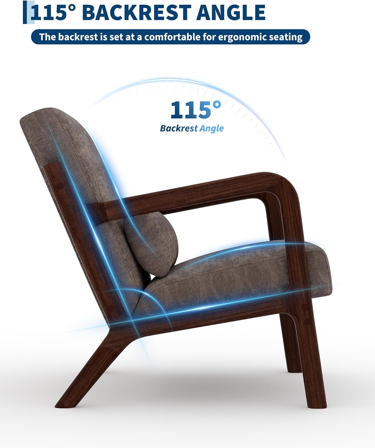 Mid-Century Accent Chair – Uph - Home Office Cozy 评论和价格