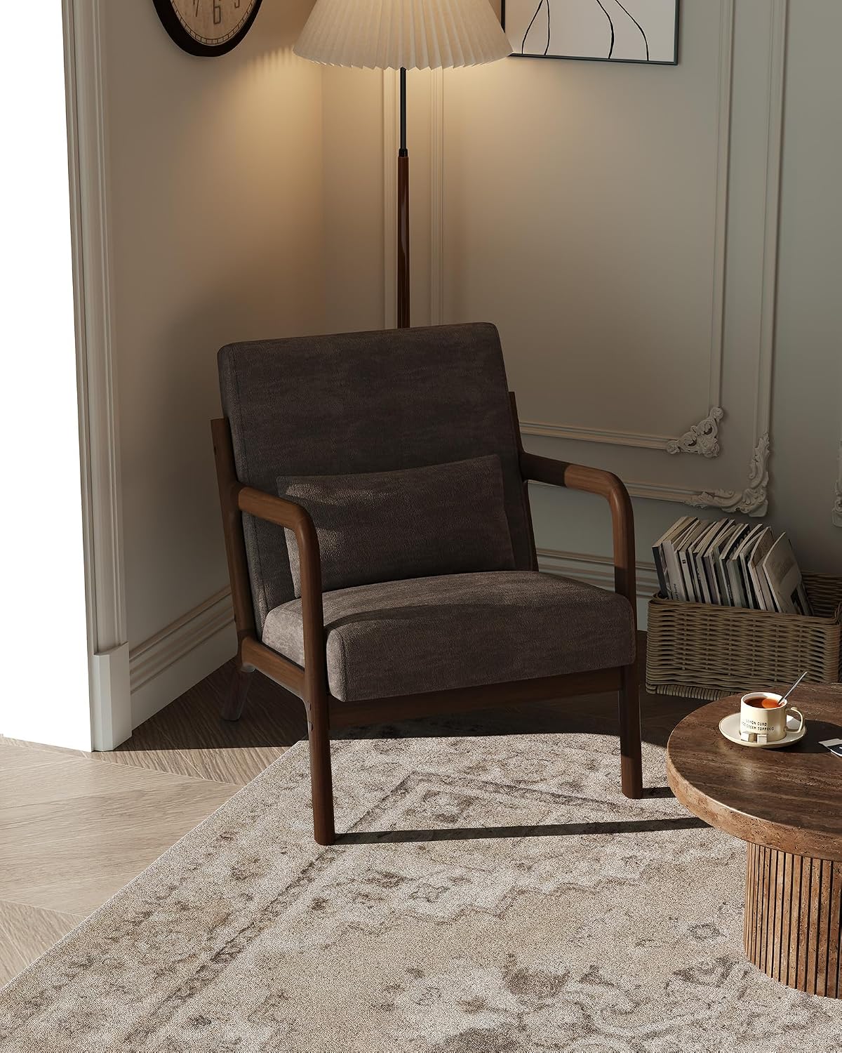 Mid-Century Accent Chair – Uph - Home Office Cozy 评论和价格