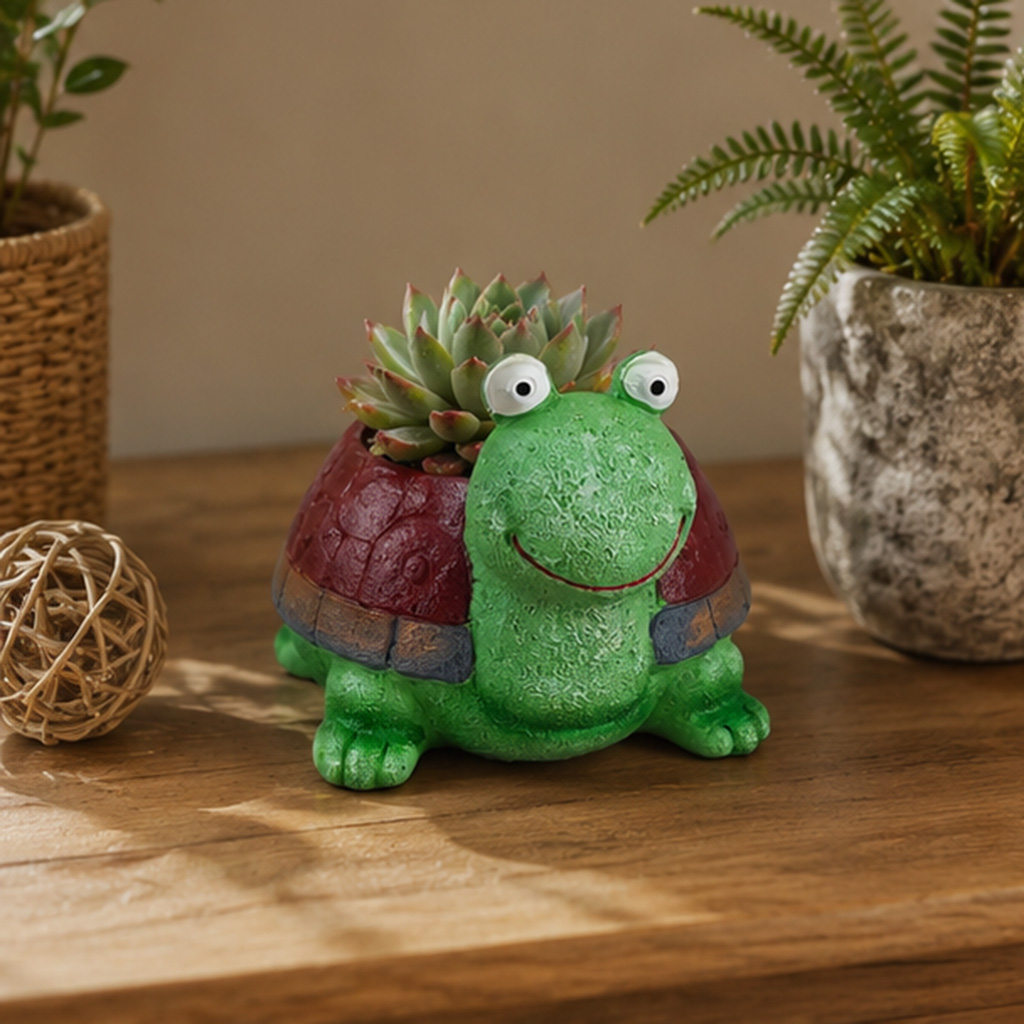 Cute Turtle Planter Resin Succ - Home Office Xp 评论和价格