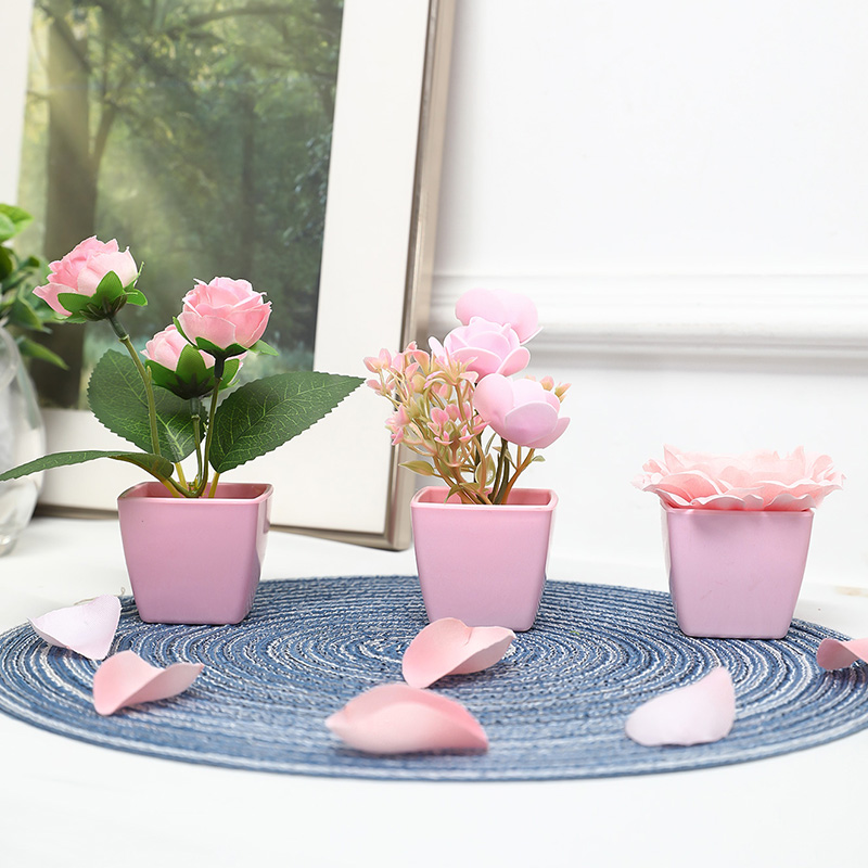 (A set of 3PCS) Simulated Mini - Plant Desk Mini 评论和价格
