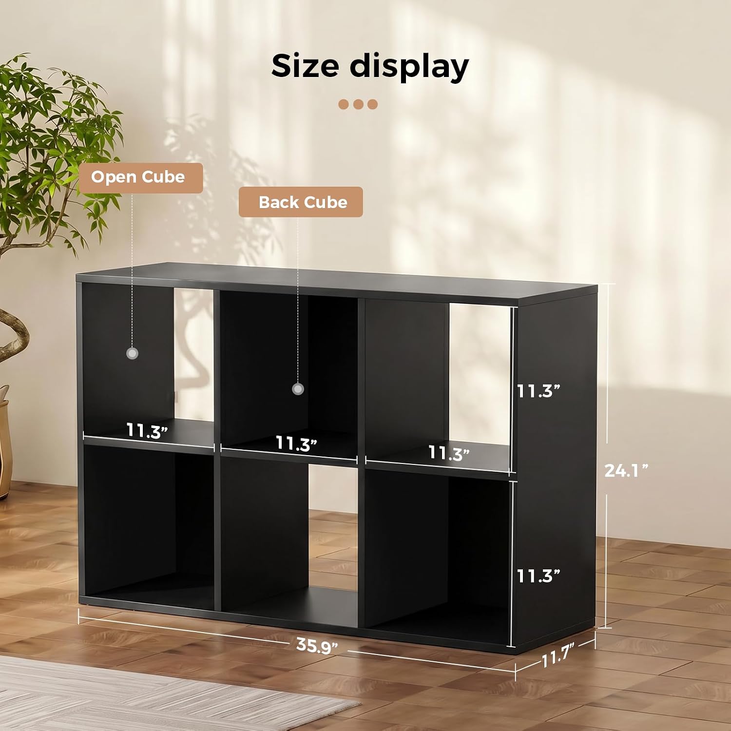 6-Cube Storage Organizer, Modu - Bookcase Wood Shelf 评论和价格
