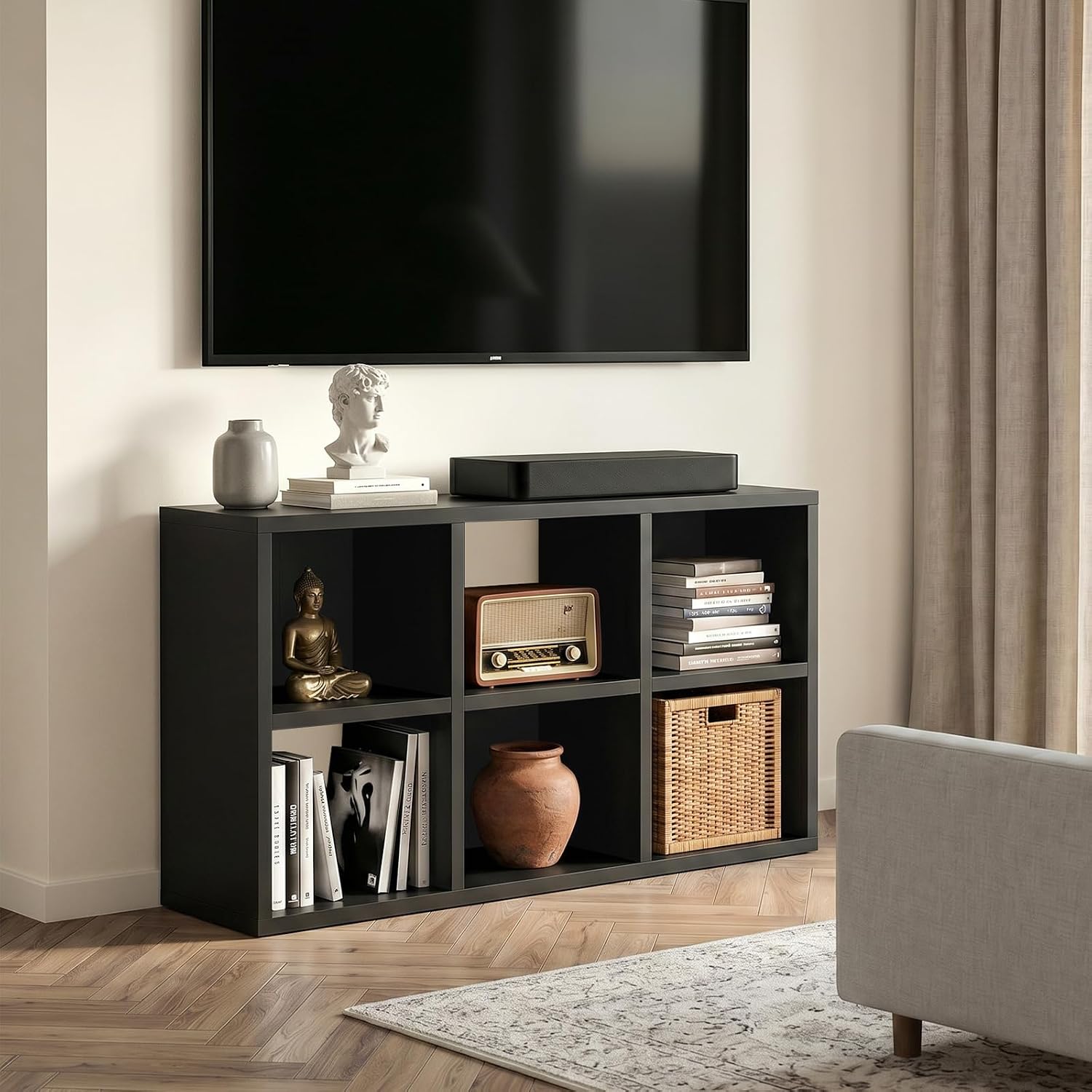 6-Cube Storage Organizer, Modu - Bookcase Wood Shelf 评论和价格
