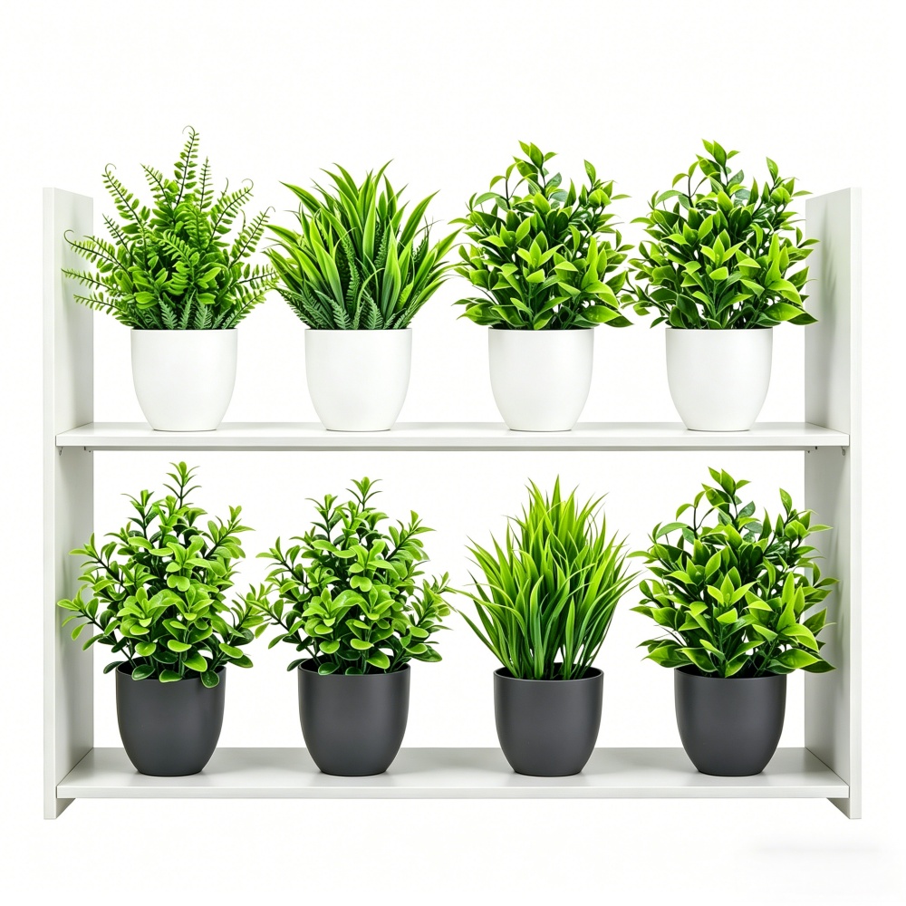 4pcs/set Mini Artificial Plant - Plant Desk Mini 评论和价格