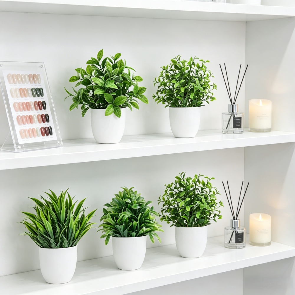 4pcs/set Mini Artificial Plant - Plant Desk Mini 评论和价格