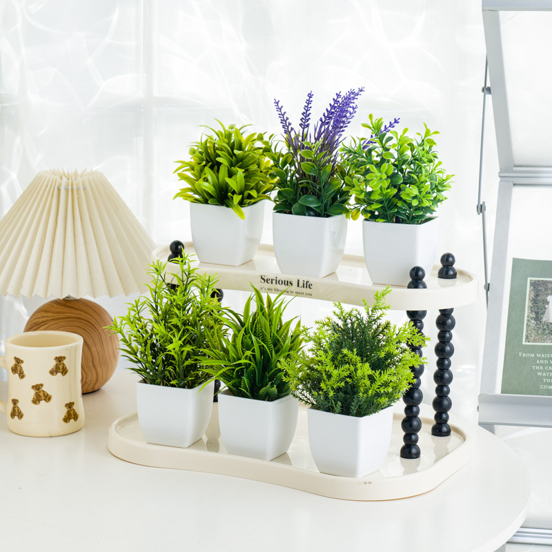 Lifelike Artificial Potted Pla - Plant Desk Mini 评论和价格