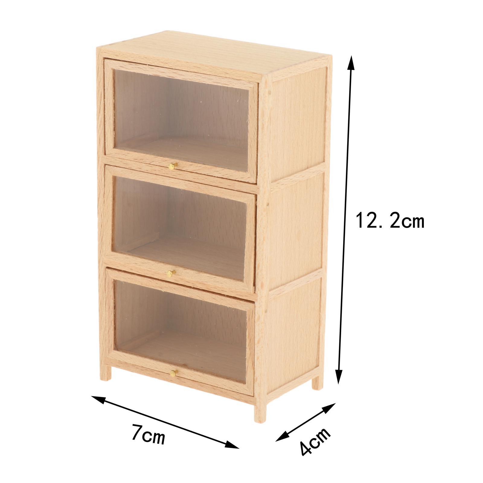 1:12 Dollhouse Wooden Bookcase - Bookcase Wood Shelf 评论和价格