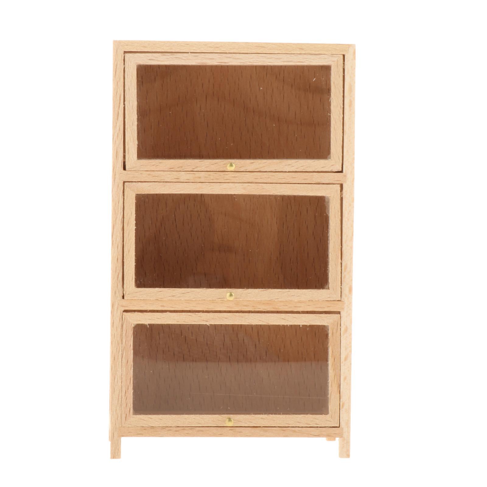 1:12 Dollhouse Wooden Bookcase - Bookcase Wood Shelf 评论和价格