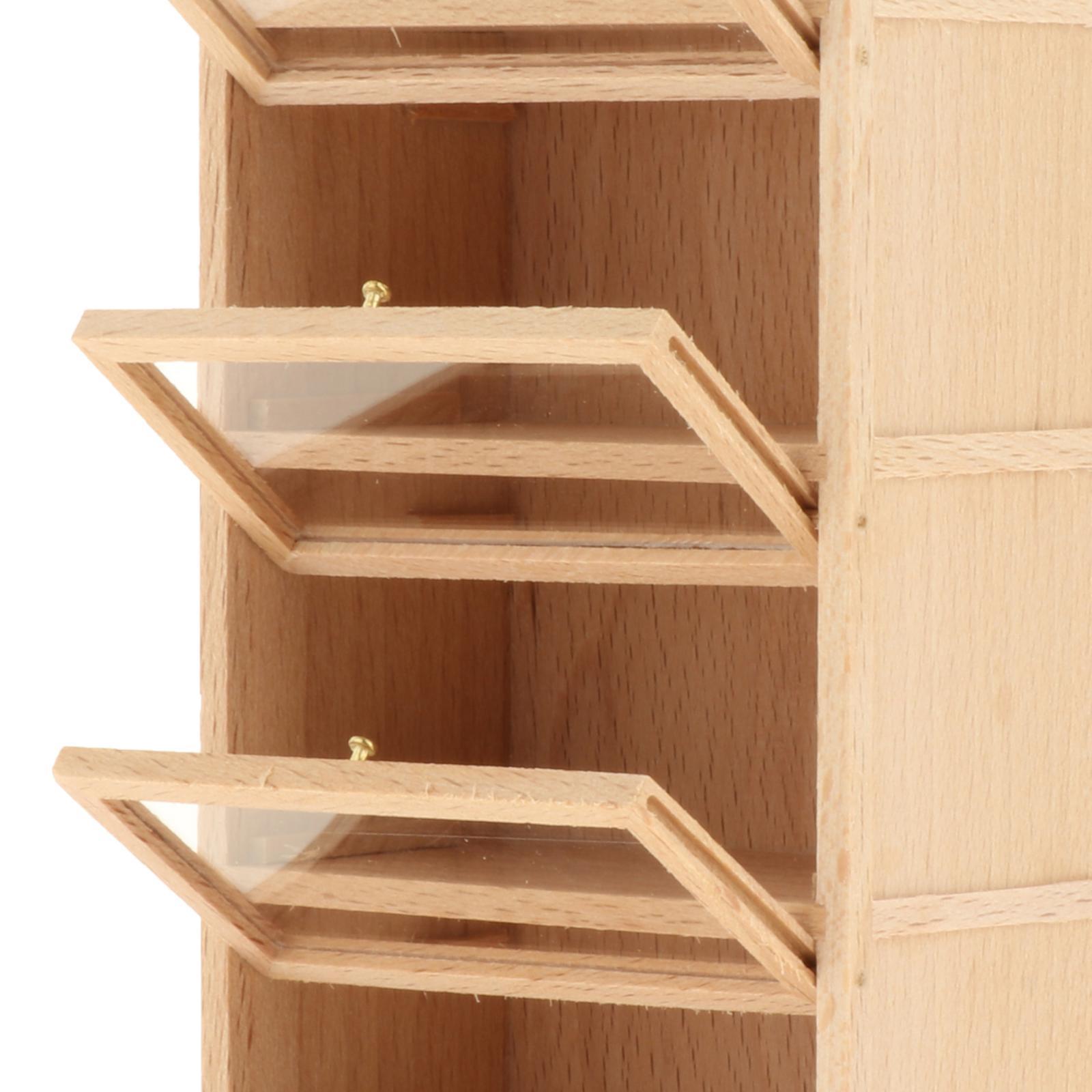 1:12 Dollhouse Wooden Bookcase - Bookcase Wood Shelf 评论和价格