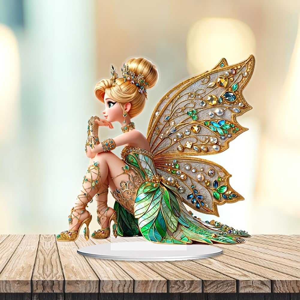 Mini Table Flower Fairy Statue - Plant Desk Mini 评论和价格