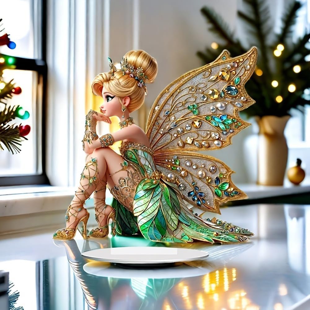 Mini Table Flower Fairy Statue - Plant Desk Mini 评论和价格