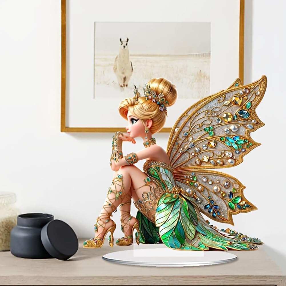 Mini Table Flower Fairy Statue - Plant Desk Mini 评论和价格