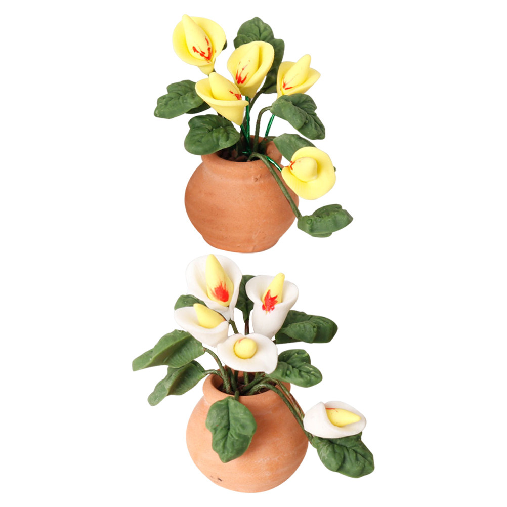 2Pcs Mini Artificial Potted Pl - Plant Desk Mini 评论和价格