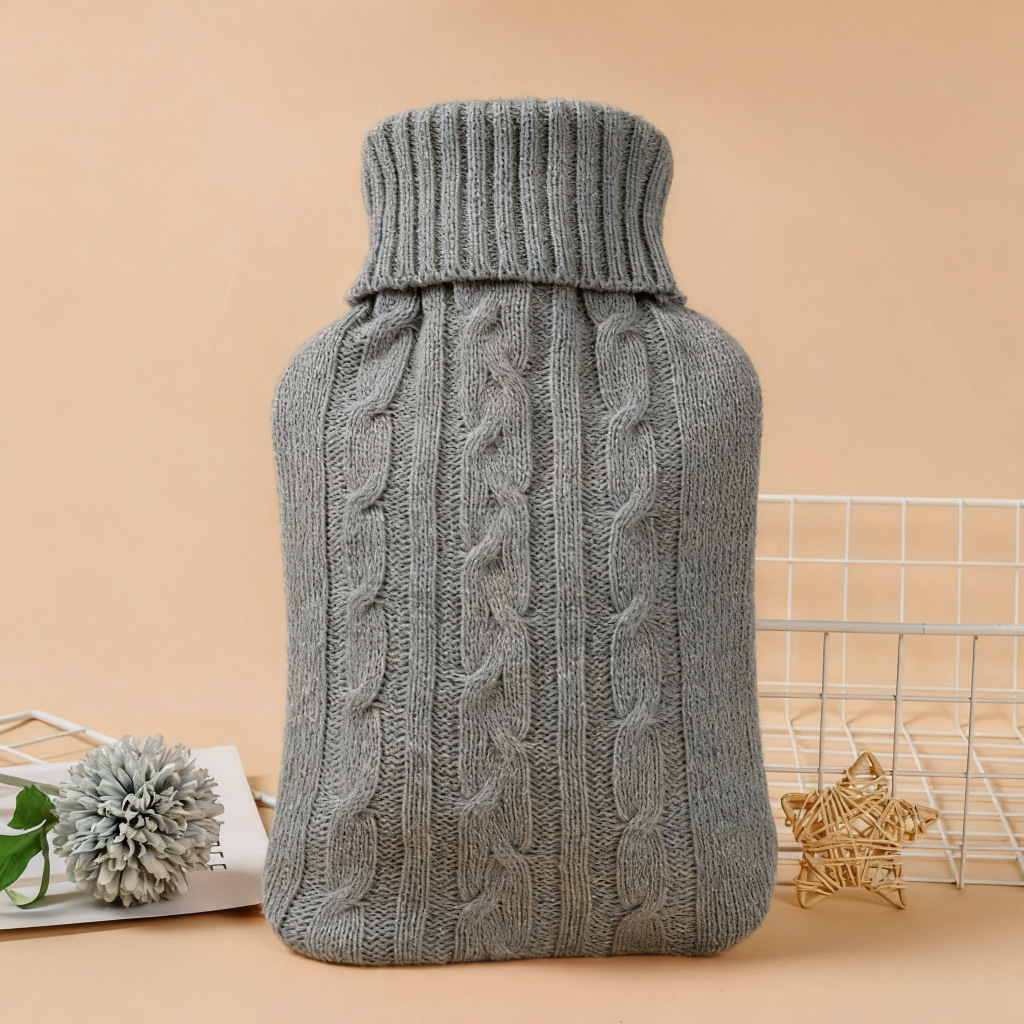 Gray Hot Water Bottle Cover -  - Home Office Cozy 评论和价格